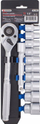 Set çelësash tubash Forsage Ratchet 1/2", 12 copa, Cr-V