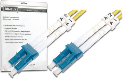 Kabllo fibër optike Digitus Patchcord LC/LC, 10m