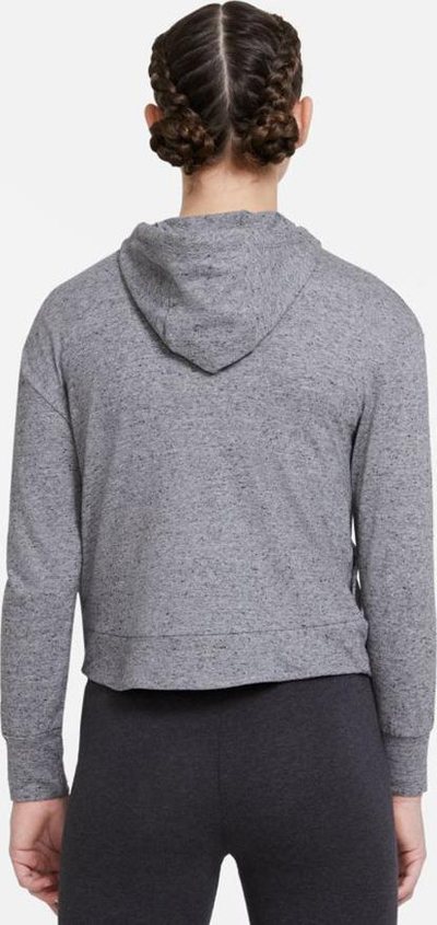 Bluzë me kapuç Nike Sportswear Jr DA1124 091, për goca, me zinxhir, gri