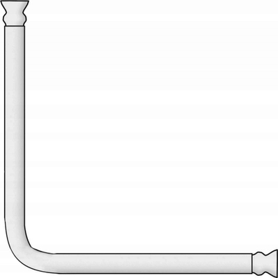 Шина за агол за завеса за туш Symple Stuff Lott Angle Bar, бела