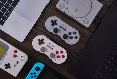 Контролер 8BitDo SN30 Pro, Безжичен, сив