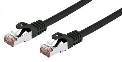 Kabllo rrjeti C TECH CB PP6F 05BK, Cat6 FTP, 0.5m, e zezë