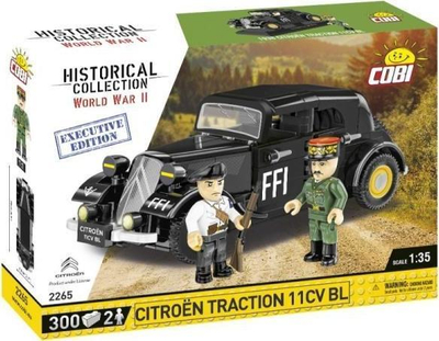 Set ndërtimi COBI Historical Collection Citroen Traction 11CV BL Executive Edition, 300 copa, shkalla 1:35, i zi