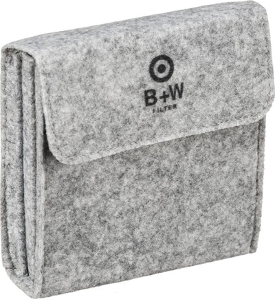 Etui për filtra fotografikë B+W Filter Case Felt i madh, 3x 55-82mm, gri