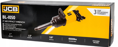 Çelës goditës pneumatik JCB BL1050, 1", 4000Nm, i verdhë