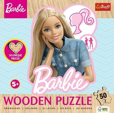 Puzzle druri Trefl Junior Barbie, 50 copë, shumëngjyrësh