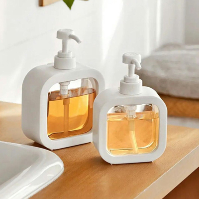 Dispenser sapuni DA245, 350ml, plastik, i bardhë transparent