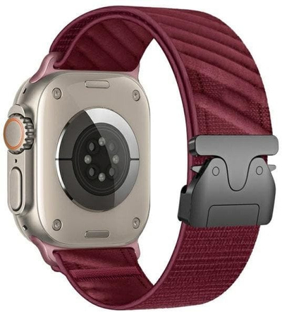 Rrip ore Beline Oblique për Apple Watch 38/40/41mm, najlon, i kuq