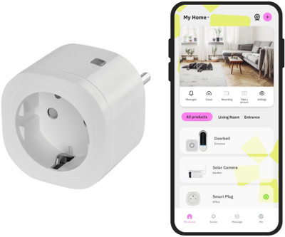 Prizë smart Netatmo Smarter Intermediate Plug, kontroll nga larg, sheh sa harxhon, e bardhë