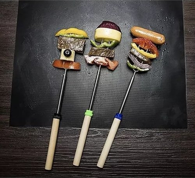 Подлоги за скара Grill Mat 5 Pcs 23471, сет 5 парчиња, нелепливи, црни