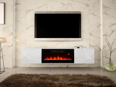 Komodë për TV me kaminë 2D Madrielle 180 (180 x 38 x 35)