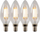 Llambë LED Lucide Candle, E14, 4W 2700K dimmable, set 4 copë