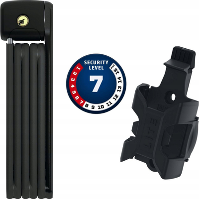 Dry palosës biçiklete ABUS Bordo UGrip Lite Mini 6055, 85cm, me çelës, i zi