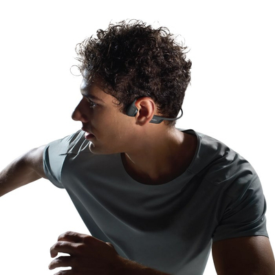 Kufje Bluetooth Shokz OpenRun Pro 2, 12 orë bateri, IP55, ngjyrë gri