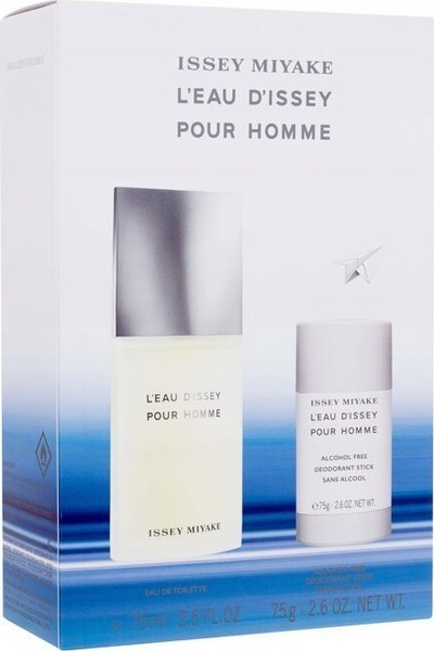 Set Issey Miyake L'Eau D'Issey Pour Homme Eau de Toilette, 75ml + deodorant stick, 75g
