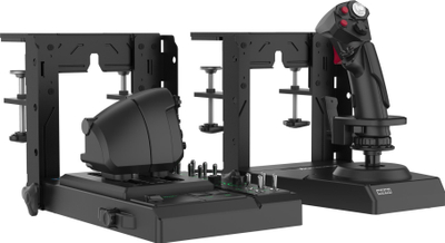 Џојстик Hori HOTAS Flight Control System, со throttle и држач, за PC, црн