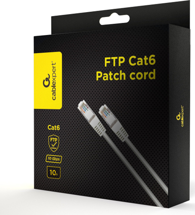 Kabllo rrjeti Gembird PPB6-10M, Cat6 FTP, 10m, e bardhë