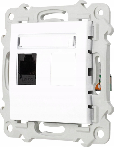 Prizë kompjuterike OSPEL Szafir Single, Cat 5e, e bardhë