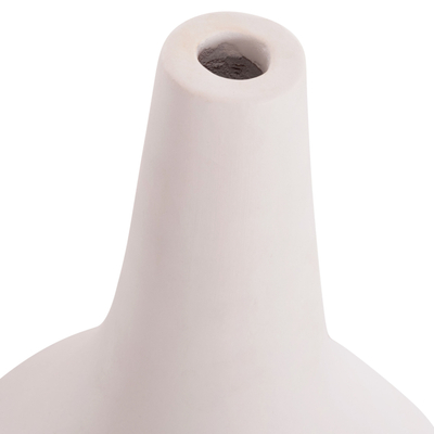 Vazo dekorative tabletop Deni HM4663.02L, fiber cement, 26x39cm, e bardhë
