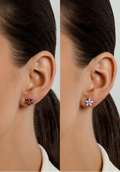 Vathë Brilio Silver Flowers EA704WP