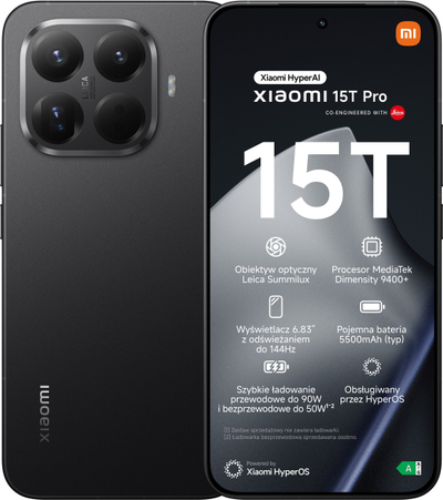Телефон Xiaomi 15T Pro, 1000GB, 6.83\", 5G, Dual SIM, црн