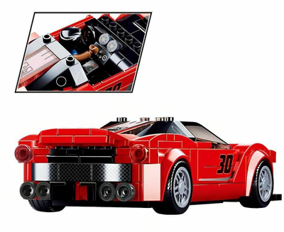 Lodër me blloqe Sluban Italian Super Car, set ndërtimi, supermakinë sportive, e kuqe