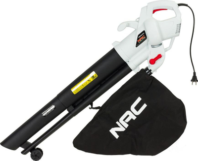 Електрична правосмукалка за лисја NAC VBE320-FS-J, 3200W, со ќеса, бела и црна