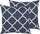 Set jastëkësh për kopsht SOFADES, 40 x 40 cm, model trellis, blu e errët