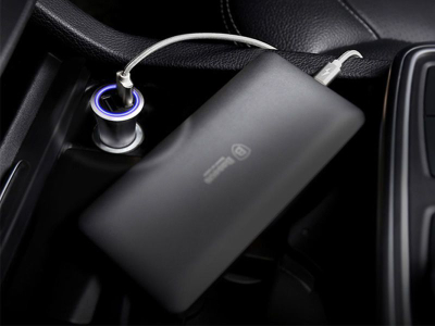 Karikues makine Baseus 44489, 2.4A, 2x USB, argjendtë