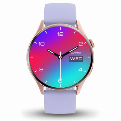 Ora inteligjente GRAVITY GT11-7, AMOLED 1.43", për femra, rose gold