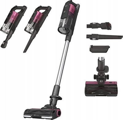 Fshesë shkop pa kabllo Hoover HF920H, 350W, për shumë punë, gri me rozë