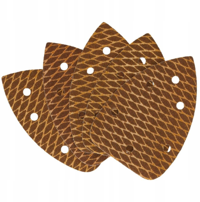 Letër smerilje delta Dedra DED7941R6, granulim 180, 140x140x80mm, me ngjitje Velcro, 5 copa