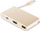 Adapter USB C Moshi 99MO084206, 3 në 1, HDMI 4K, ngjyrë e artë