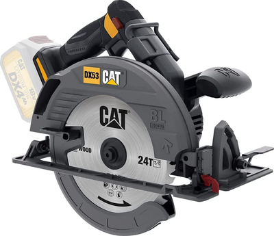Кружна акумулаторска пила CAT DX53B, 18V, бесчеткест мотор, 185mm, сива