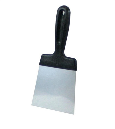 Spatulë inox Okko 100 mm, dorezë plastike, argjendtë