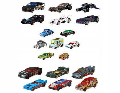 Set me makina lodër Hot Wheels Batman Entertainment, 5 copë, shumëngjyrëshe