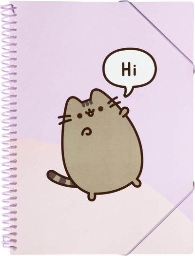 Dosje Pusheen A4, me elastik, 30 xhepa transparentë, shumëngjyrëshe