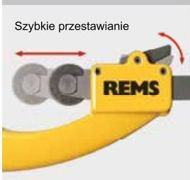 Prerëse tubash Rems RAS P, 110–160 mm, për tuba kompozitë, e verdhë