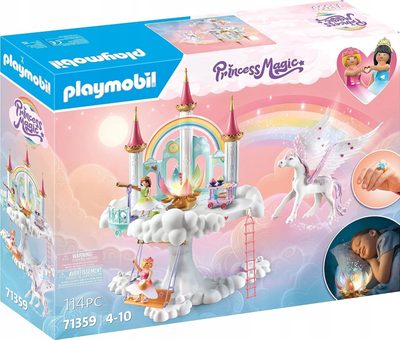 Set lojrash Playmobil Princess Magic 71359, 114 copa, kështjellë me re, shumëngjyrëshe