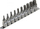 Set çelësash gjashtëkëndorë 1/2", 10 copë, metalik