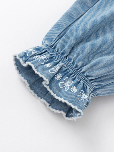 Pantallona Ruffle Cuff Denim