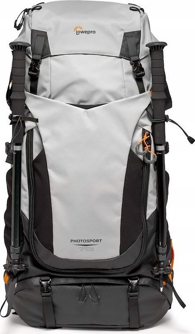 Çantë shpine fotografike Lowepro PhotoSport PRO BP 70L AW III, 70L, për DSLR e mirrorless, gri e errët e hapur