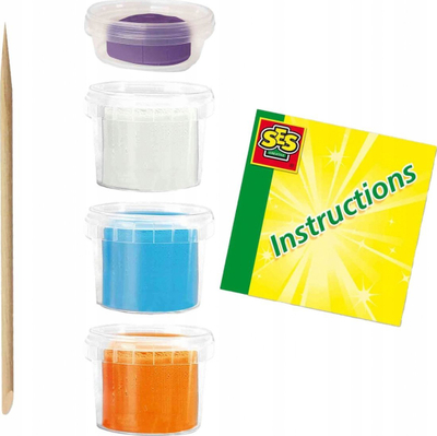 Set plasteline SES Creative 00813 FunDo Dough Wild Animals, 3x90g 1x40g, shumëngjyrësh