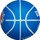 Top basketbolli Wilson NBA Knicks Dribbler Mini, poliuretani, mini, blu portokalli