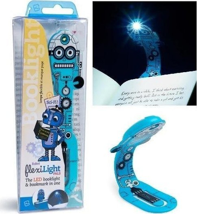 Llambë leximi Thinking Gifts Flexilight Pals Robot, LED, me krah fleksibël, blu