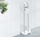 Set furçë tualeti Wenko Exclusive Cosenza, 84 cm, çelik i kromuar, e bardhë
