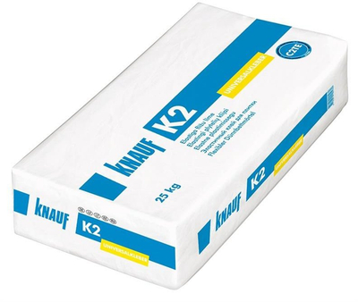 Ngjitës pllakash Knauf K2 Elastic, thes 25 kg, për brenda dhe jashtë, ngjyrë gri