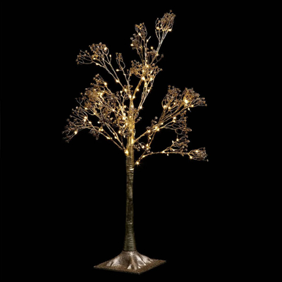 Pemë dekorative me drita LED Fééric Lights, 90 cm, 114 llampa, e artë