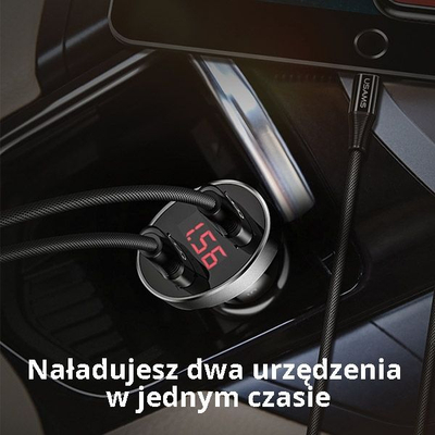 Karikues makine USAMS C1, 2x USB A, 26W, i zi