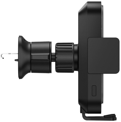 Mbajtës makine Baseus me karikim wireless Halo, i zi